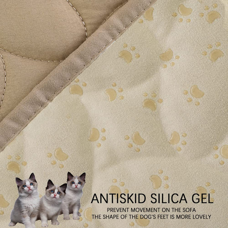 Ameritex Pet Bed Cover Dog Bed Blanket for Sofa and Furniture Waterproof New Pattern Design (30x70 Inch, Beige) 30x70 Inch - PawsPlanet Australia