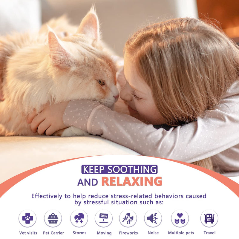OCSOSO Calming Collar for Cats 3 Pack, Pheromones Cat Calming Collars for Calm Down and Relax, Cat Reduce Anxiety Relief Stress Product for Scared, Meowing, Fighting, Stressed, Sensitive Cats - 15in - PawsPlanet Australia