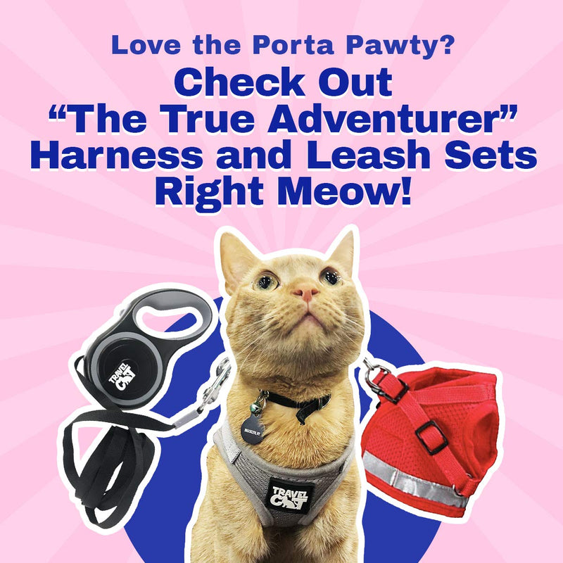 [Australia] - Travel Cat: Porta Pawty - Portable Cat Litter Box with Lid - Collapsible - Lightweight with Zippered Cover, Extra Pocket and Side Handles - Easy-Clean Seamless Liner - Suitable for Large Cats 