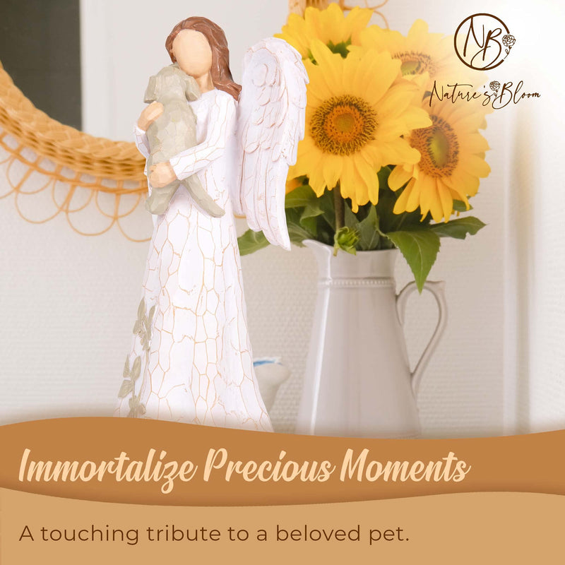 Guardian Angel with Dog Figurine - Sympathy Gift for Pet Loss, Dog Memorial Gift, Bereavement Gift, Pet Remembrance Gift - Hand Carved with Gift Box - Gift to Show Sympathy for Grieving Dog Owner - PawsPlanet Australia