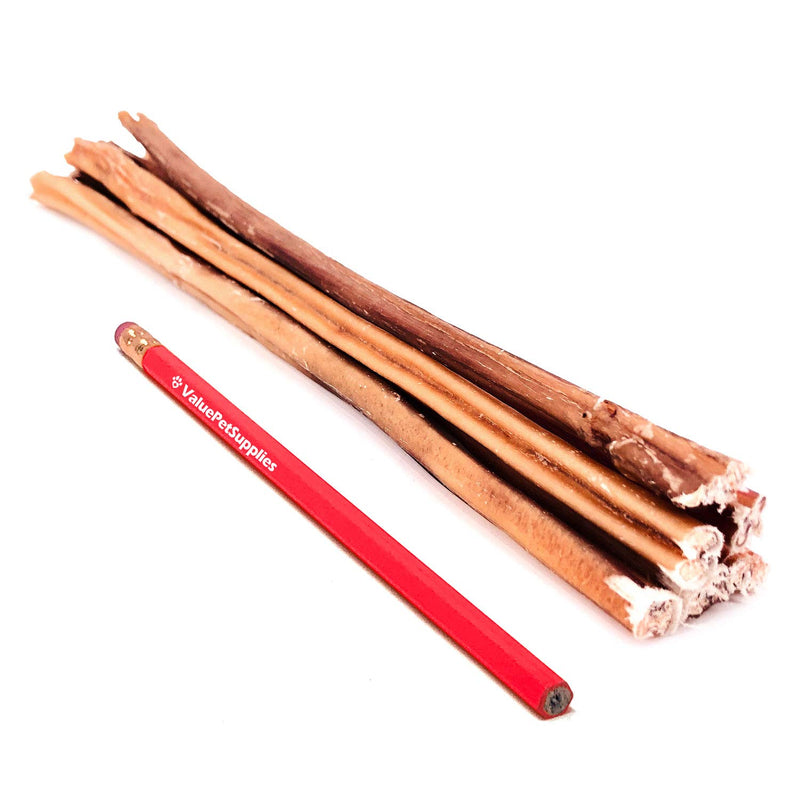 [Australia] - ValueBull Bully Sticks, Extra Thin 12 Inch, Low Odor, 10 Count - All Natural Dog Treats, 100% Beef Pizzles, Rawhide Alternative 