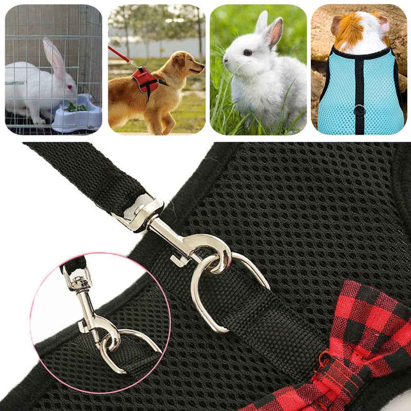 Pack of 2 Rabbit Harness Lead Pet Harness and Lead Adjustable Rabbit Harness Soft Harness with Lead for Rabbits Rabbit Harness Rabbit Harness for Small Animals Kitten Pet M - PawsPlanet Australia