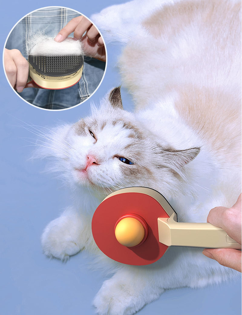 ZEWZE Cat Brush Dog Brush, Table Tennis Pet Brush, Self-Cleaning Brush for Pet Grooming to Remove Loose Fur and Dirt, for Long Hair and Short Hair... - PawsPlanet Australia