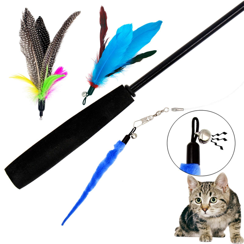 Cat Feather Toys Replacement Cat Toy Wand Refills, 10 PCS Natural Bird Feathers Refills, Cat Toy Replacement Feather for Cat Wand - PawsPlanet Australia