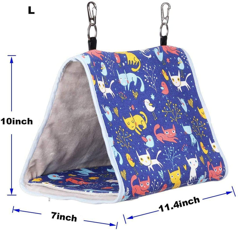 Acidea Bird Hammock Bed Parrot Budgie Snuggle Hut Parrot Habitat Cave Hanging Tent Hammock Bird Sleeping Bed for Parrot Macaw Budgies Parakeet Cockatiels Lovebird(L) - PawsPlanet Australia