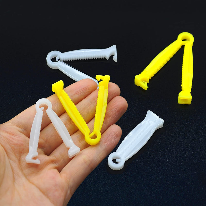 JJWNMLL 12 Pcs Umbilical Cord Clip Disposable Plastic Pig Umbilical Navel Cord Clamp for Pet Animals Piglet Lamb Goat Puppy Kitten Farm Ranch Whelping Kit - PawsPlanet Australia