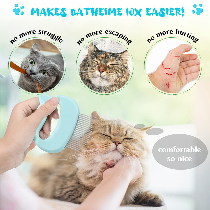 Weewooday 5 Pieces Cat Bathing Bag Set Scratchproof Pet Mesh Shower Bag with Cat Shell Comb Cat Nail Clipper and Grooming Brush for Cats Dogs Grooming Bathing Nail Trimming Cleaning Tools - PawsPlanet Australia