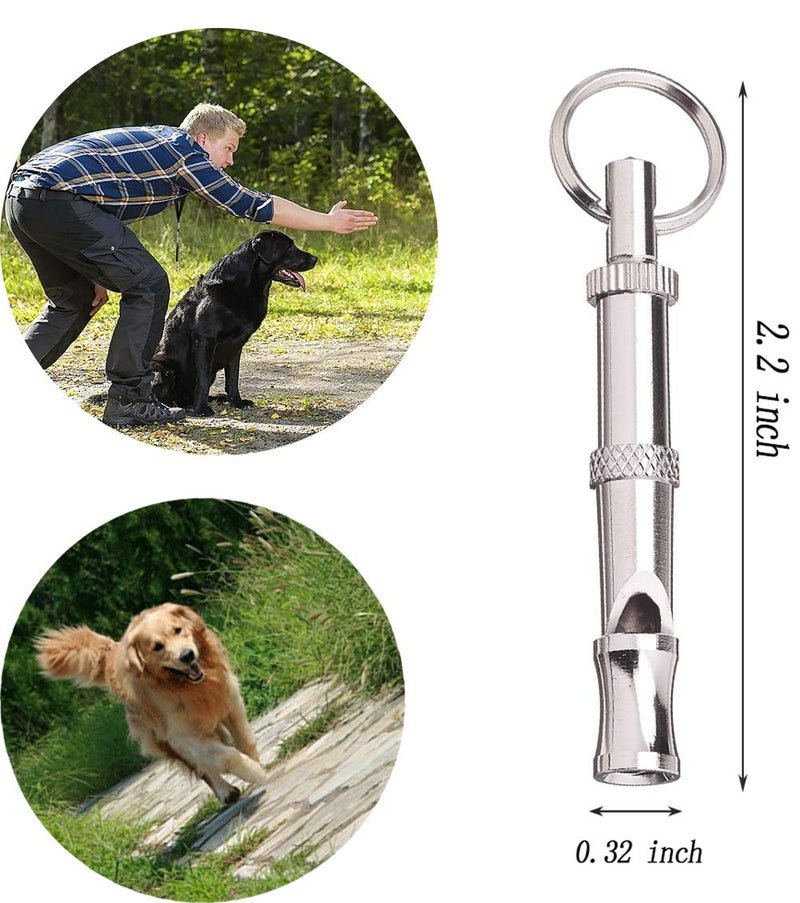 Cestbella Dog Whistle, Professional Training Whistle to Stop Barking Gentle Sound and Adjustable Pitch with Free Lanyards, Used for Recall, 3PCS Whistle and 3PCS Free Landyards - PawsPlanet Australia
