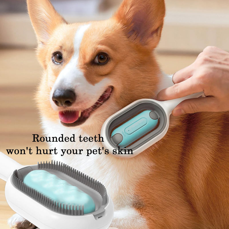 BSITSSS Pet Hair Removal Comb with Water Tank, Cat Brush with Water for Loose Undercoat for Dogs and Cats, Pet Hair Remover with Water Tank Ideal for Massage, Grooming and Hair Removal - PawsPlanet Australia