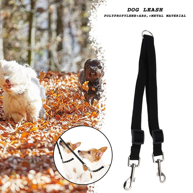 Pack of 2 Double Trainer Leash Adjustable for 2 Dogs Pet, Adjustable Lead No Tangle Shock Absorbing Double Leash - PawsPlanet Australia