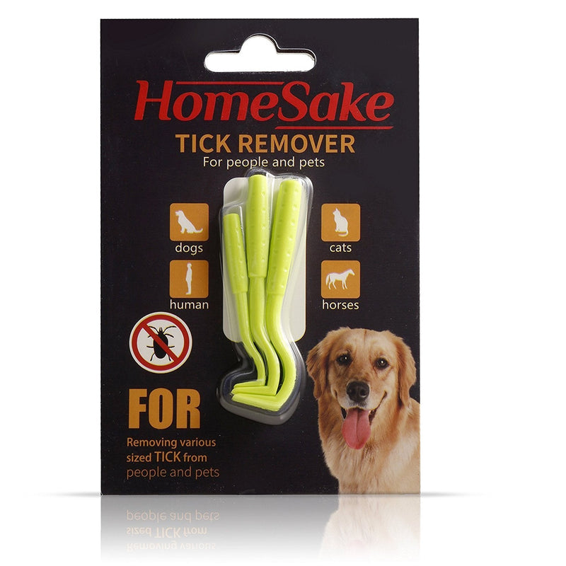 HomeSake Tick Removal Tool for Dogs, Cats and Humans | Removes Entire Head & Body | Pain-Free Ticks Remover | 100% Chemical-Free | Pack of 3 1 Pack - PawsPlanet Australia