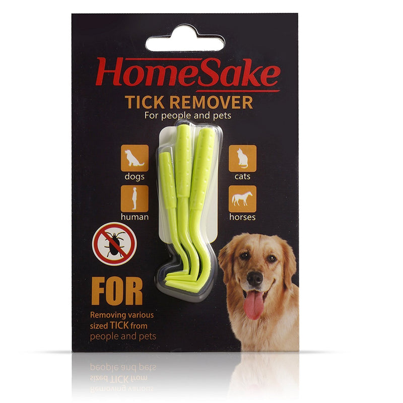 HomeSake Tick Removal Tool for Dogs, Cats and Humans | Removes Entire Head & Body | Pain-Free Ticks Remover | 100% Chemical-Free | Pack of 3 2 Packs - PawsPlanet Australia