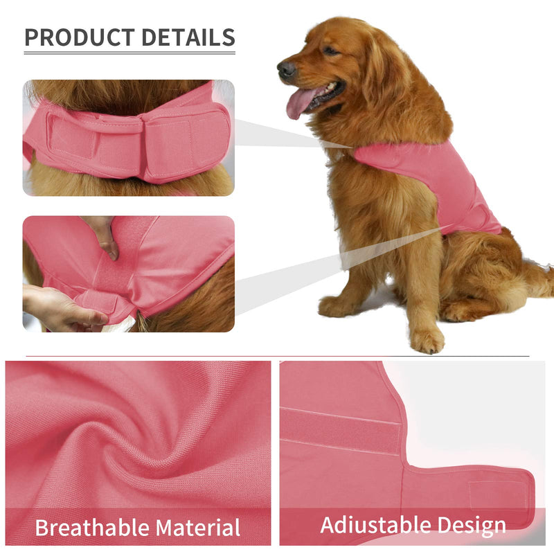 [Australia] - KittyStar Breathable Thunder Shirts for Dogs, Dog Anxiety Vest Jacket Warp,Puppy Calming Coat Anxiety Relief,Pink S 