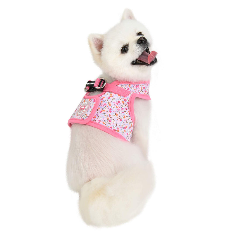 Puppia Wildflower Harness B Small PINK - PawsPlanet Australia