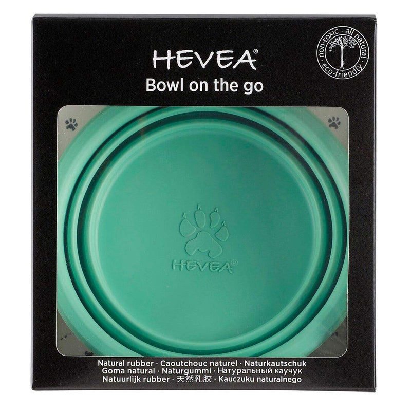 [Australia] - HEVEA Bowl on The go for Dogs, Foldable, Collapsible Water Bowl for Dogs. Made from Non-Toxic, Plastic-Free, BPA-Free and PVC-Free Natural Rubber. Pale Mint Holds 10oz. 