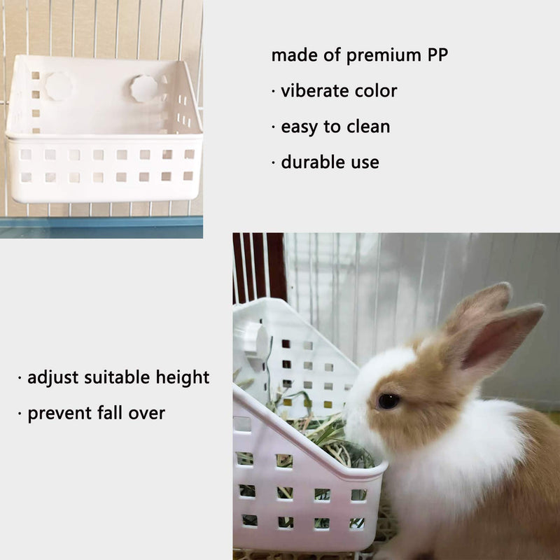 Tfwadmx Rabbit Hay Feeder Hay Rack Manager Holder Plastic Food Bowl Use for Grass Ideal for Bunny Guinea Pig - PawsPlanet Australia