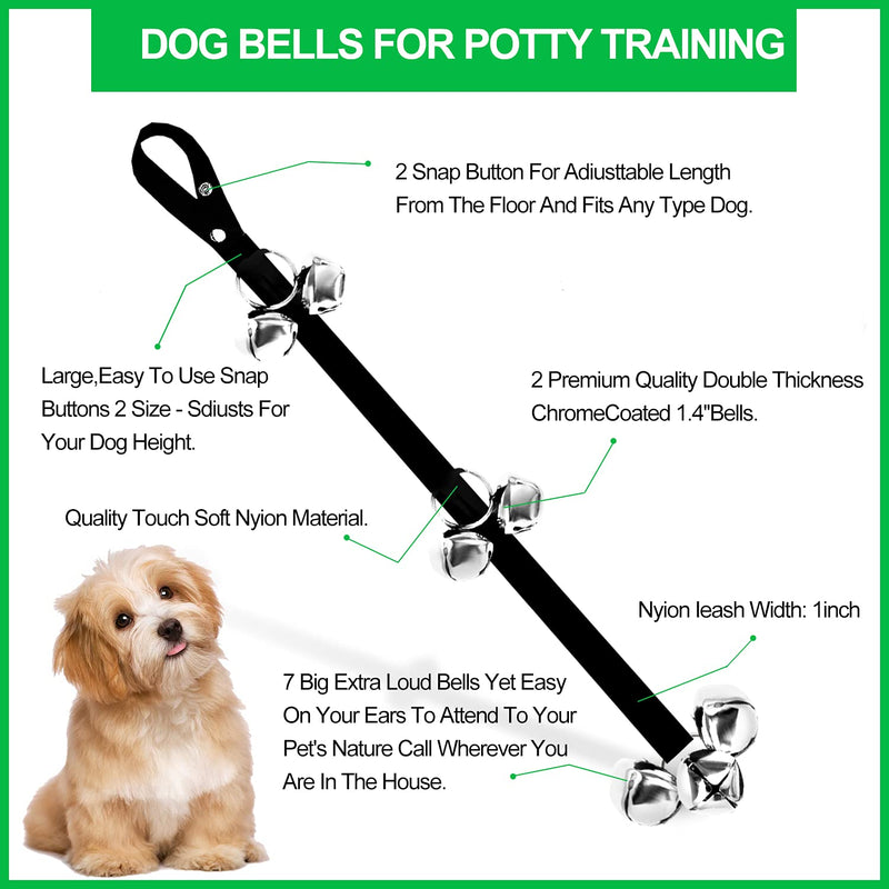 ZGCSHJL Dog Doorbells Premium Quality Training Potty Great Dog Bells Adjustable Door Bell Dog Bells for Training Your Puppy-1 Door Bells/1 Dog Clicker/1 Whistl/1 Dog Rope Toys - PawsPlanet Australia