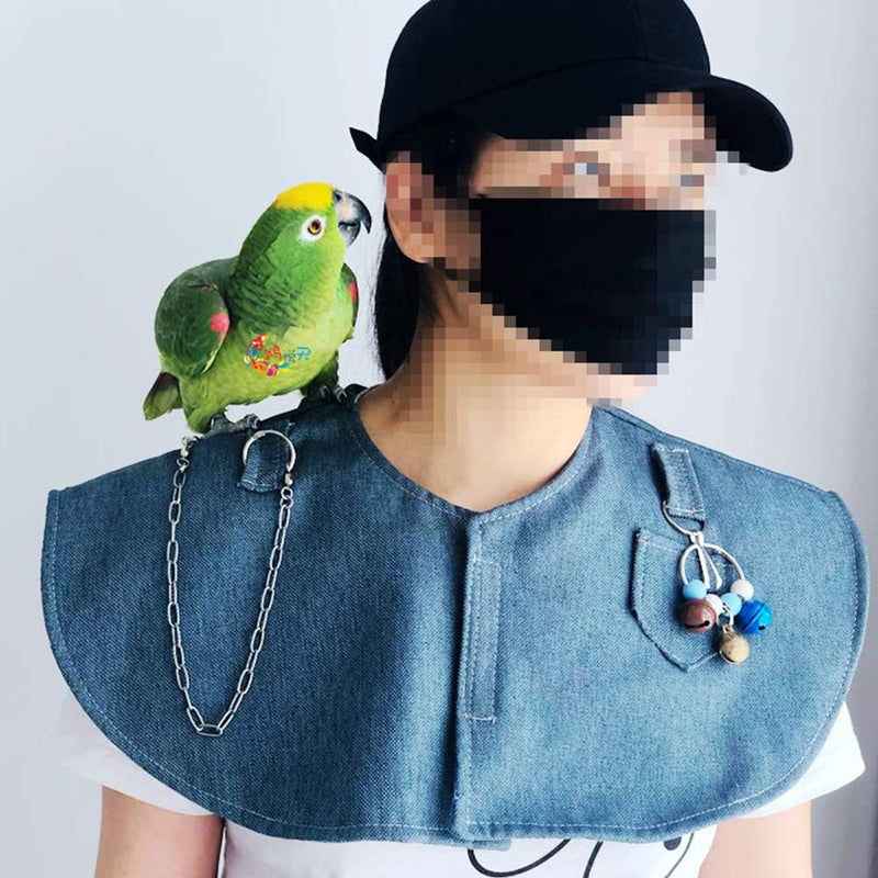 CALIDAKA Parrot Anti-Scratch Shoulder Protector Anti-Scratch Shoulder Protector Pet Shoulder Pad Diaper Shawl for Small Medium Birds Pet Macaws Love Birds Finches Lovebird arm guard blue - PawsPlanet Australia