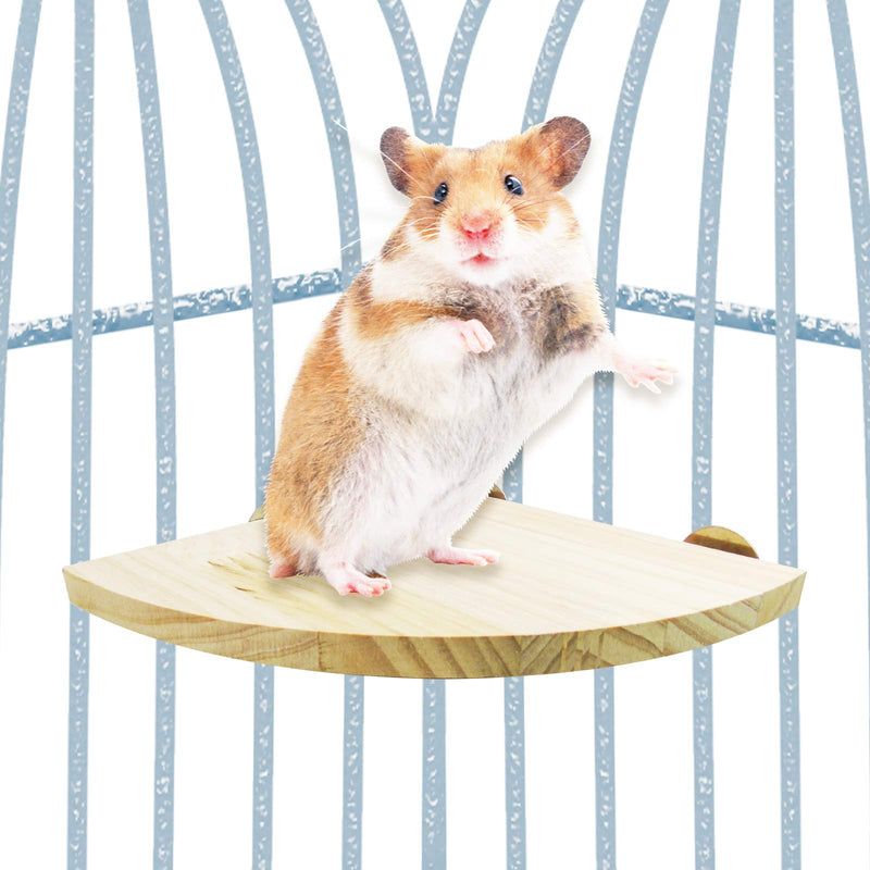 2 Pieces Bird Perch Platform Stand with Bell Wood Perch Bird Playground Exercise Toy Hamster Rest Platform and Training Toy for Parakeet Gerbil, Cockatiel, Conure, Budgie, Rat Mouse, Chinchilla - PawsPlanet Australia