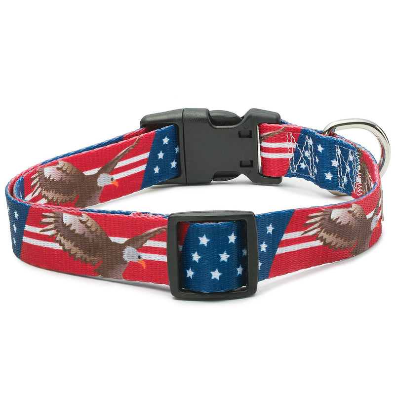American Flag Dog Collar in 5 Different Sizes Bald Eagle Small - PawsPlanet Australia