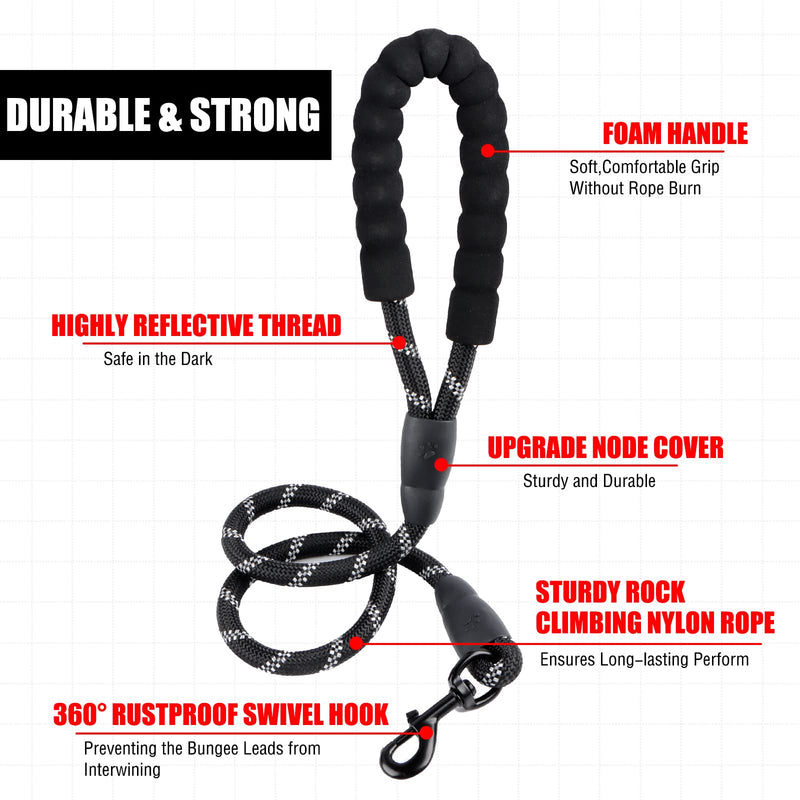 Double Leash for 2 Dogs, RUNEAY Double Leash for Dogs with Padded Handles, No Tangle Double Leashes Flexible Dog Leash Splitter for Two Dogs, Double Leash for Small & Large Dogs - PawsPlanet Australia