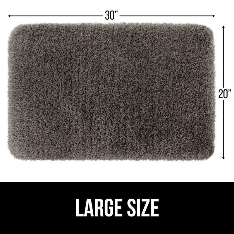 Gorilla Grip Bath Tub Mat and Luxury Bath Rug, Both Black, Bath Mat Size 35x16 and Bath Rug Size 30x20 Inch, 2 Item Bundle - PawsPlanet Australia