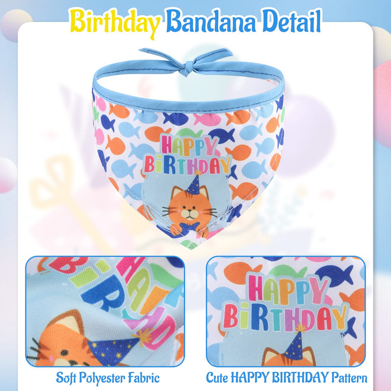 EXPAWLORER Cat Birthday Party Supplies- Cat Birthday Hat Bandana Balloons,Cute Banner Decorations for Kitten,Puppy - PawsPlanet Australia