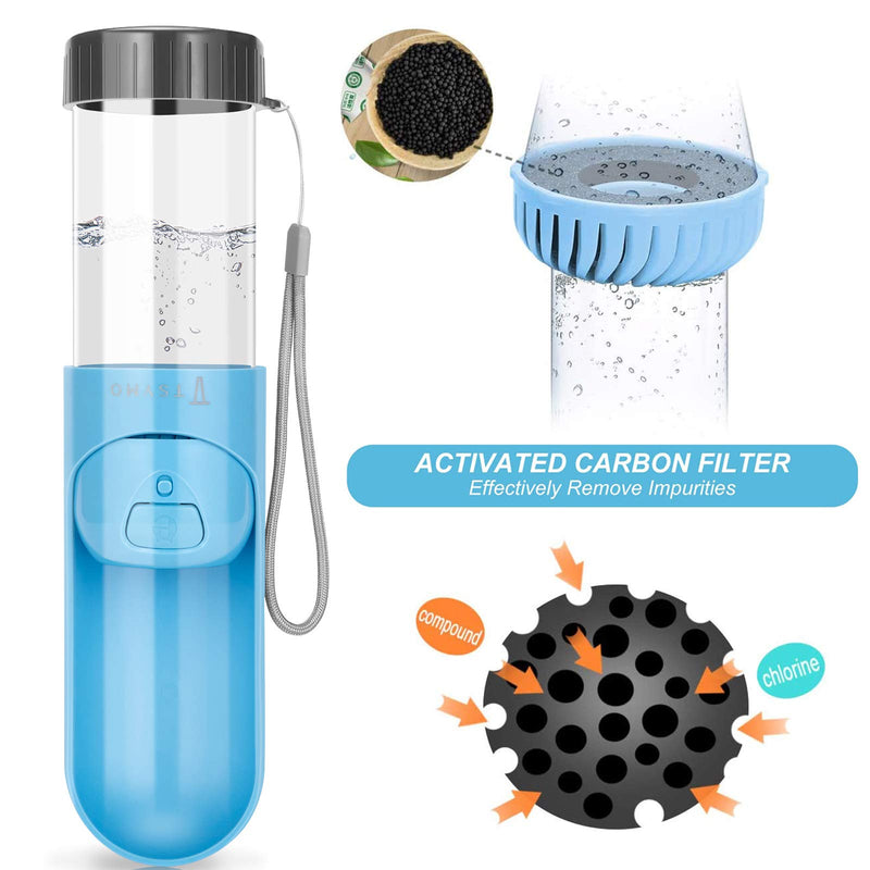 TSYMO Dog Water Bottle Filter Activated Carbon Filter Compatible with Portable Pet Water Dispenser for Impurities and Chlorine Filtering (2 Pack) - PawsPlanet Australia