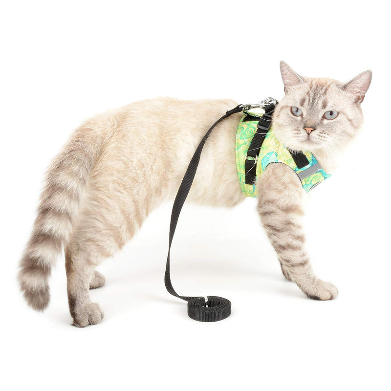 Zunea Escape Proof Cat Harness and Lead Set No Pull No Choke Adjustable Reflective Step-in Kitten Small Dog Harness Cotton Padded Vest Lightweight Puppy Chihuahua Jacket for Walking Yellow XS XS (Chest: 26cm) - PawsPlanet Australia