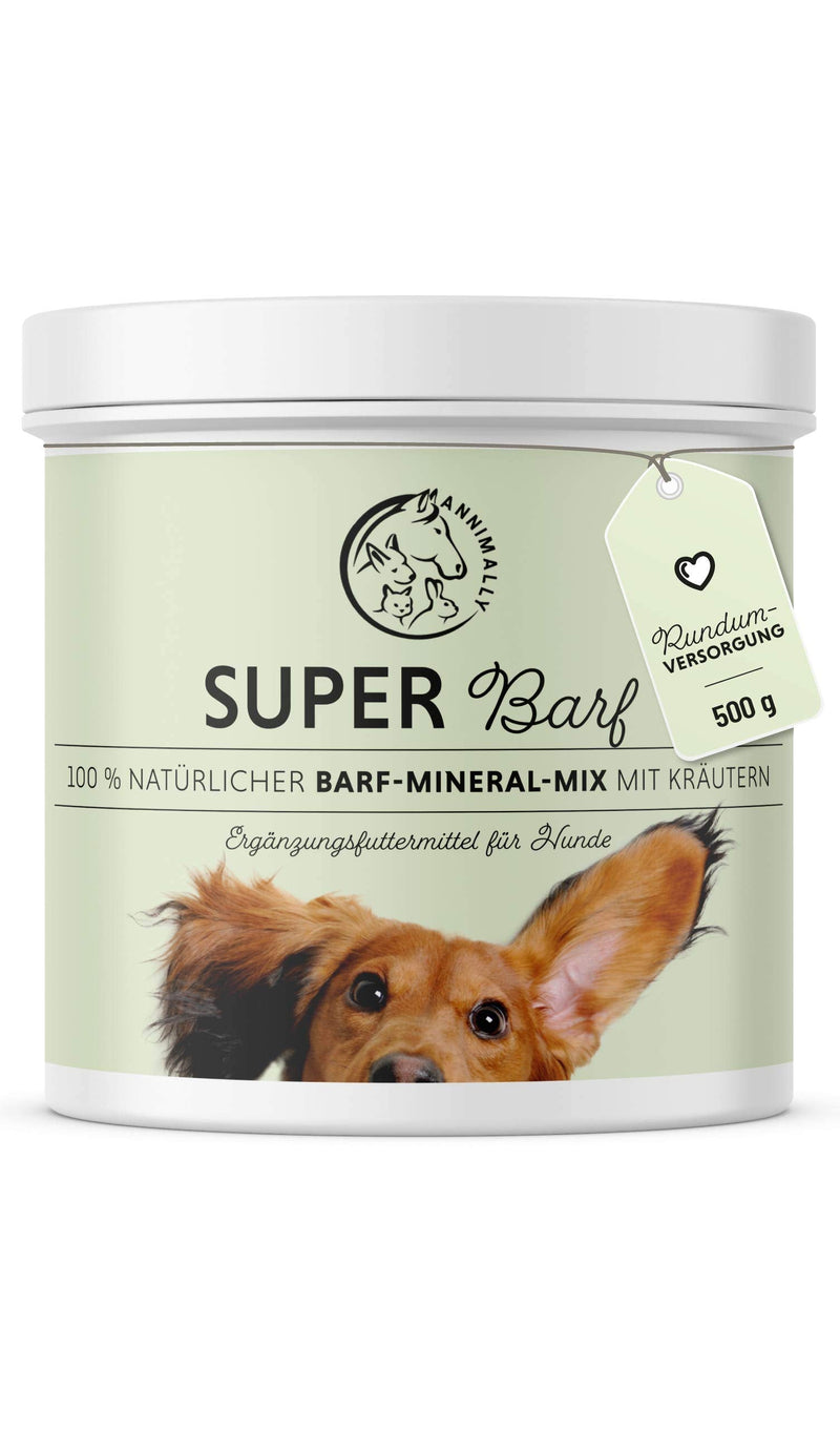Annimally Barf additive powder for dogs 500g, Barf Complete vitamins & minerals mix for optimal nutrient supply - dog minerals food additive with vegetables, fruit and vitamins 500g - PawsPlanet Australia