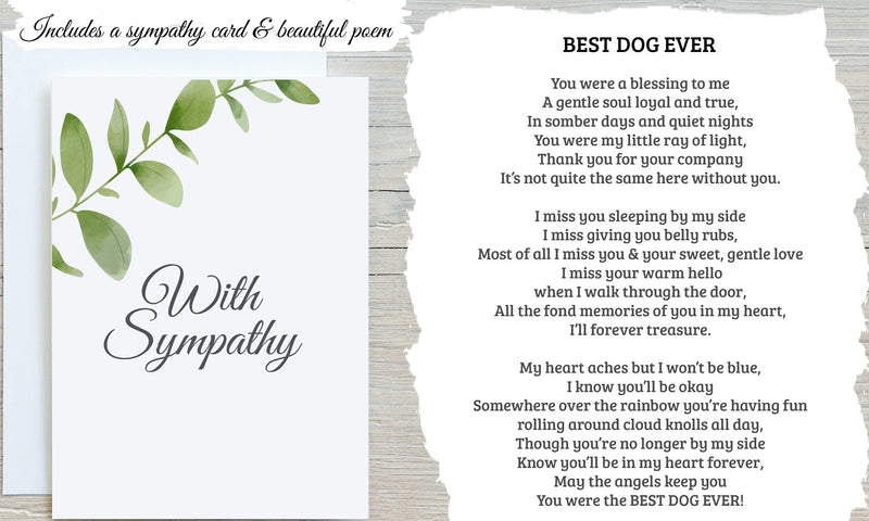 Pumba & Co. Dog Memorial Picture Frame with Sympathy Card - Beautiful Pet Sympathy Gifts for Dogs black - PawsPlanet Australia