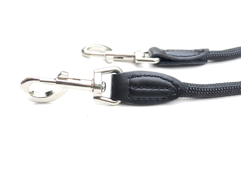 Quiet green dog leash 3m adjustable for large & medium dogs | Paracord leash | Nylon double leash with 2 carabiners | 3 meters long | Model Derby | Olive green Green Forest 3 m x 1.1 cm - PawsPlanet Australia
