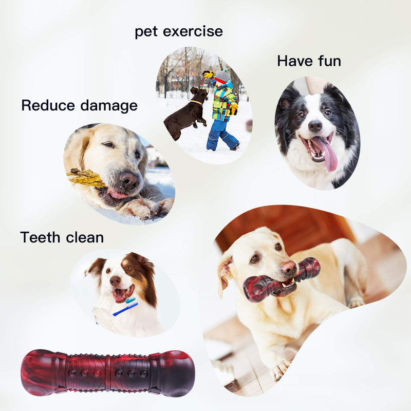 Dog Chew Toys, Indestructible Chew Toys for Aggressive Chew, Squeaky Dog Chew Toy For Aggressive Chewers Large Medium Breed Dog, Dog Toothbrush Dental Care Chew Toys NO.2 - PawsPlanet Australia