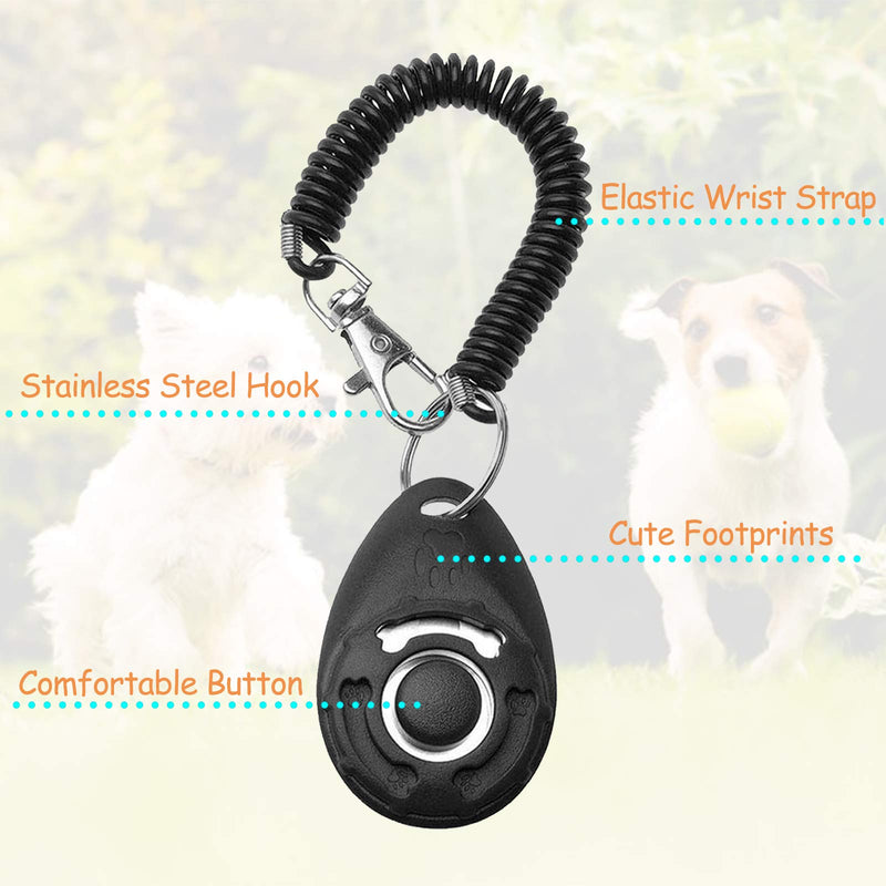 BENAROME Dog Training Clicker with Strap, Suitable for Training Handshake, Fixed Excretion, Feeding, 2 Pack - PawsPlanet Australia