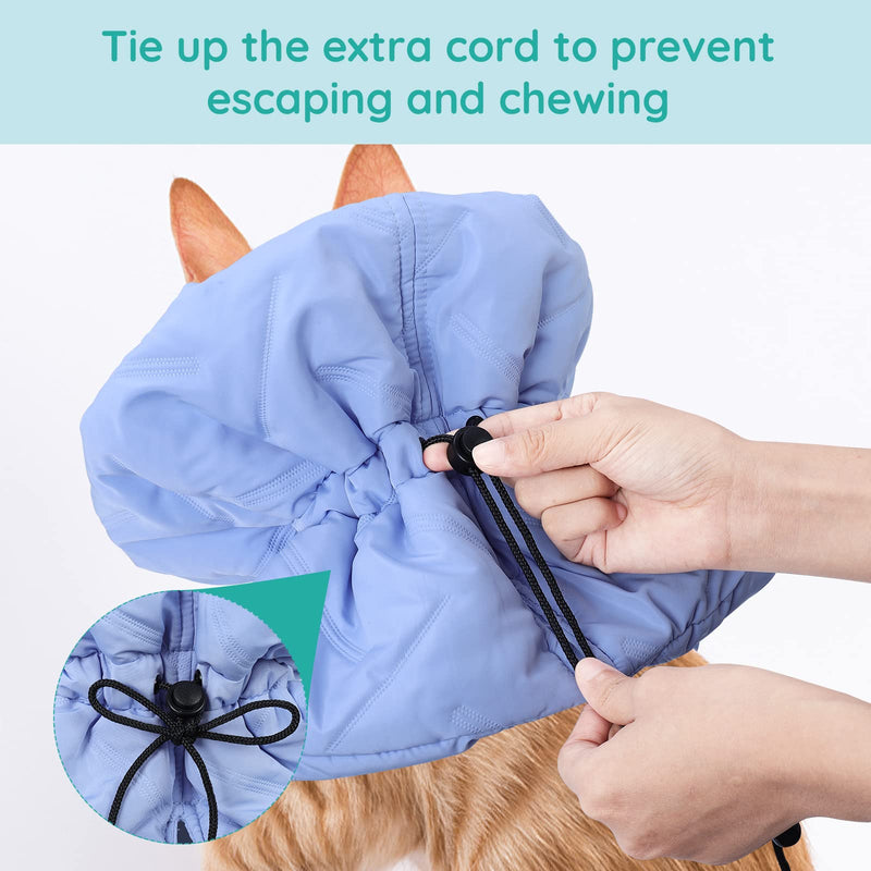 Cat Recovery Collar, Soft Adjustable Cat Cone Alternative, Lightweight Waterproof Fasteners Collars for Cats Kittens Puppies, After Surgery Stop Licking and Daily Use (Neck girt 6.3"-9.1") - PawsPlanet Australia