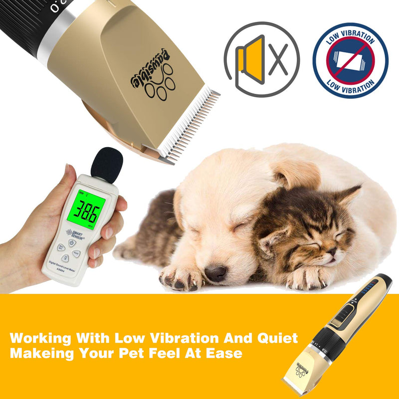 Pawsible Dog Clippers for Grooming - Dog Grooming Kit with Dog Hair Clippers, Dog Nail Clippers, Thinning & Straight Grooming Scissors - Dog Grooming Clippers with Battery Indicator - Dog Supplies - PawsPlanet Australia