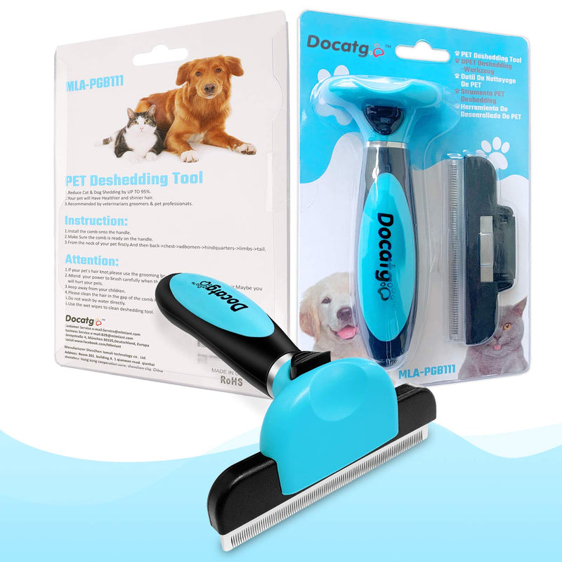 Dog Brush for Shedding, Docatgo Deshedding Rakes Tool & Grooming Brush for Dogs,Cats Hair Remover Stripping Magic Fur Combs Kitten Puppy Dematting Products Kit for Long Short Haired Dogs Cats - PawsPlanet Australia