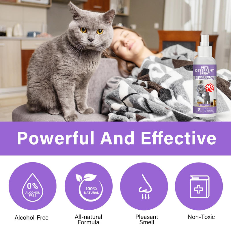 WERPOWER Cat Repellent Sprays, Anti-Scratch Training Spray & Scratch Deterrent Spray, Purple - PawsPlanet Australia