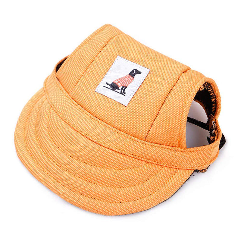 DaFuEn 4 Pieces Baseball Caps -Adjustable Dog Outdoor Sport Sun Protection Dog hat - for Small Medium and Large pet hat - pet Baseball Caps with Ear Holes and Chin Strap (Small) - PawsPlanet Australia