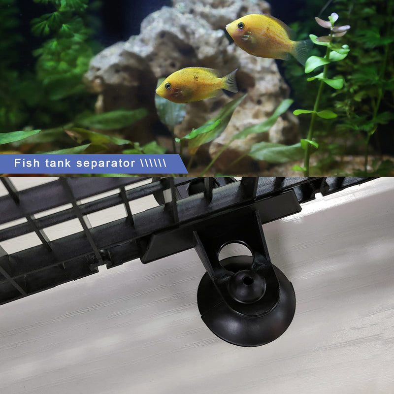Create idea 10pcs Aquarium Divider Isolation Board Partition Pane Separator Black Mixed Breeding to Keep Different Fish from The Fight 20pcs Sucker Clips - PawsPlanet Australia