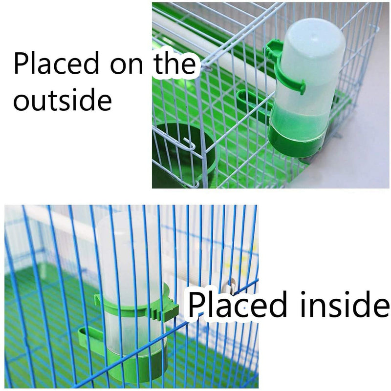 Lenlorry Automatic Bird Feeder Water Dispenser Set, Food Bowl Bottle Drinker Container Cups Cage for Small Bird Pet Parrot Budgie Lovebirds Cockatiel Canaries Parakeets Finch 5 Pcs - PawsPlanet Australia