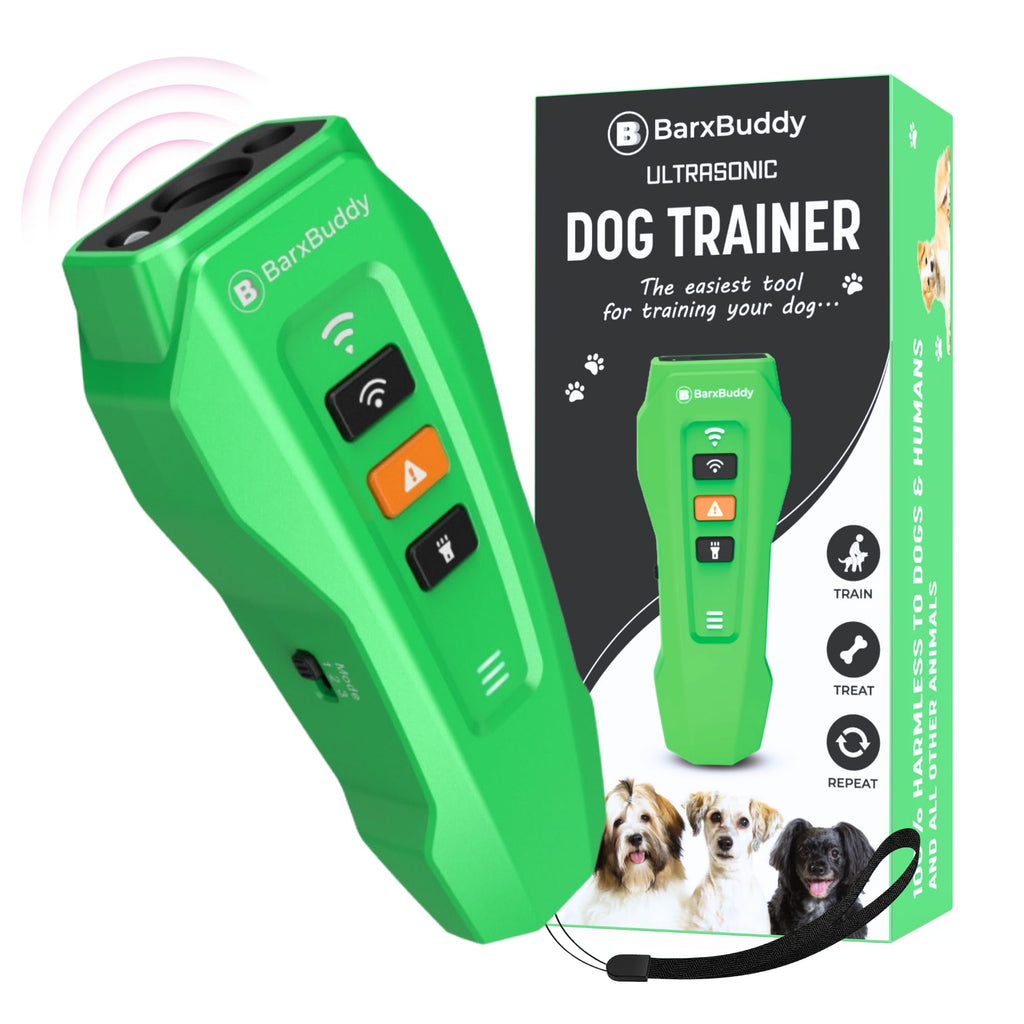 BarxBuddy 2nd Gen Dog Bark Deterrent Devices | Long Range Ultrasonic | Bark Collar Alternative | Dog Training Indoor/Outdoor | Rechargeable Anti Bark Device for Dogs - PawsPlanet Australia