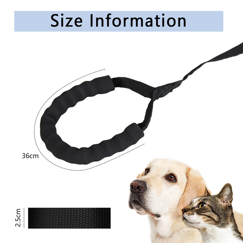 Training Lead for Dogs 5m, Long Nylon Training Recall Dog Leash with Soft Padded Handle for Large, Medium and Small Dogs,Pet Tracking Training Obedience Black (5M/16FT) 5M/16FT - PawsPlanet Australia