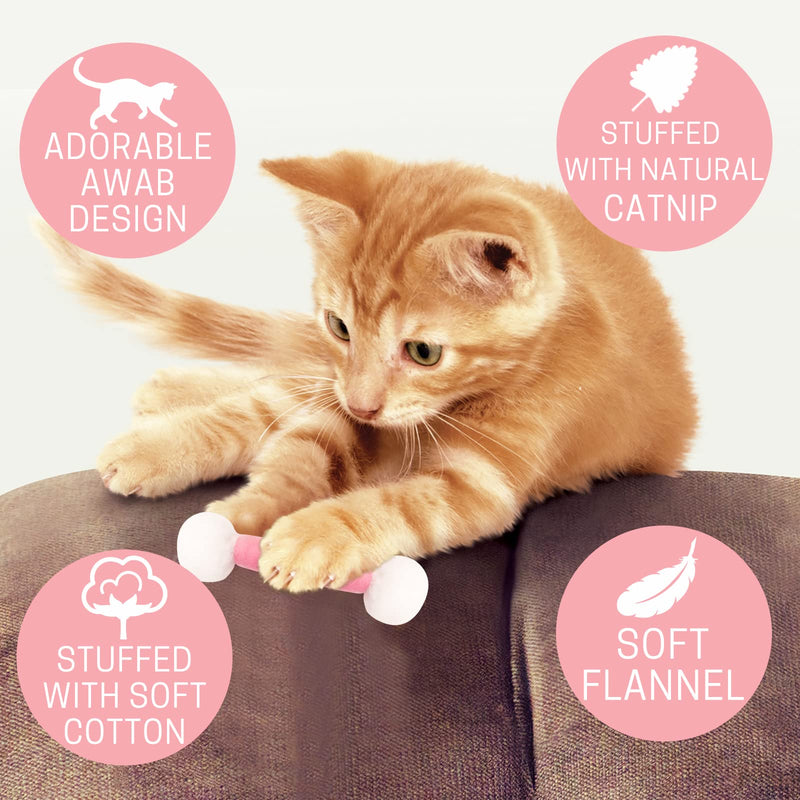 Swabs Catnip Toys Set of 6 Soft Plush Cat Kicker Toys Interactive Kitty Kick Sticks for Indoor Cat Lovers Gift Durable Cat Teething Chew Toy Swabs Catnip Toys - PawsPlanet Australia