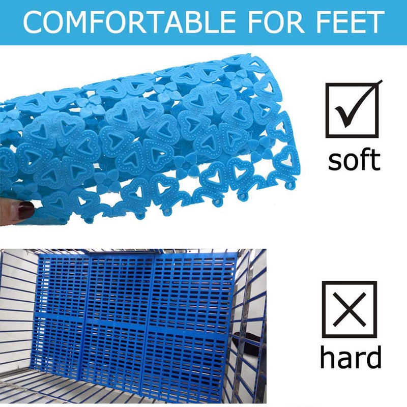 [Australia] - kathson Rabbit Cage Mat Floor Plastic Mats Feet Pads for Pet Cats Dogs Bunny Hamster Rat Chinchilla Guinea Pig (6 Pack) 