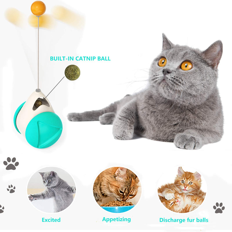 MEKOMONA Interactive Cat Toys for Indoor Cats with Ball and Feather, Cat Feather Toy Automatic Self-Moving Funny Toy for Kittens Cats - PawsPlanet Australia