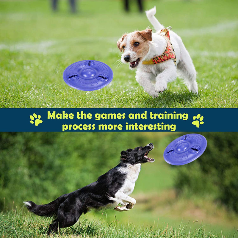 Frisbee Dog Toy Flyer Dog Toy,YYHAN Dog Food Leakage Frisbee Discs Durable Rubber Flying Discs for Dog Training 7.8 inch - PawsPlanet Australia