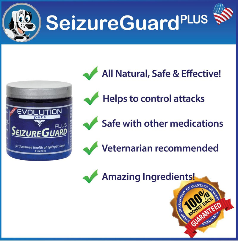 SeizureGuard PLUS Dog Seizure & Epilepsy Supplement. Great Supplement for Dogs with Seizures! Can be used alone or with seizure medication for dogs. - PawsPlanet Australia