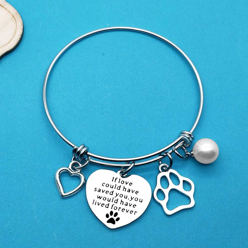 Pet Memorial Bracelet Gift If Love Could Have Saved You You Would Have Lived Forever Bracelet Loss of Pet Gifts Sympathy Gifts for Loss of Dog in Memory of Cat Gift - PawsPlanet Australia