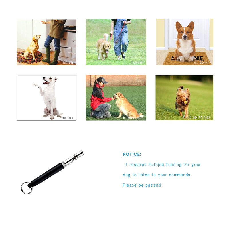 [Australia] - Dog Whistles Pets Training Whistles Adjustable Voice Whistles Control Whistles for Pet Can't Get a Far Away From You and Lost Trainining Stop Barking and Recall With Long Lanyard Easy to Carry Black 